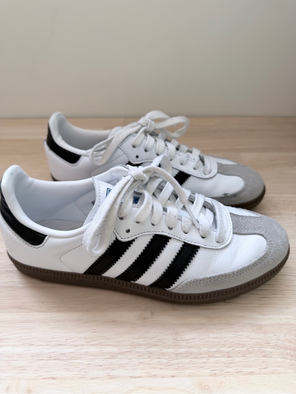 Adidas Samba OG Sneakers White Black Leather Trainers Women’s Unisex W4.5 M9 - Picture 3 of 12
